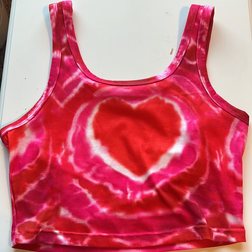 Heart Tie-Dye Tank Top